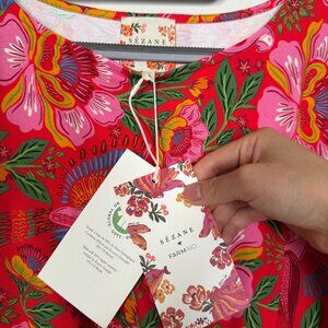 NWT Sezane x Farm Rio collab - Pippa Dress - floral/tropical/bird print - size L